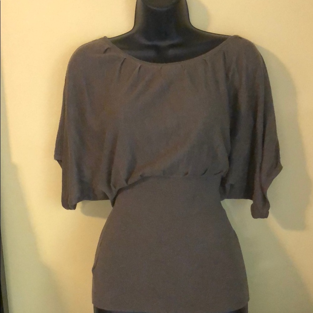 JLo scoop neck angel sleeve tight bodice S sweater